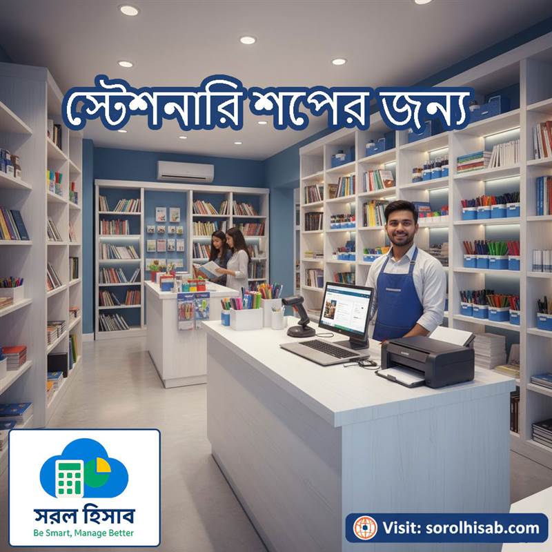সরল হিসাব Stationery ও Book Store Management Software দিয়ে Stock ও POS Billing Management