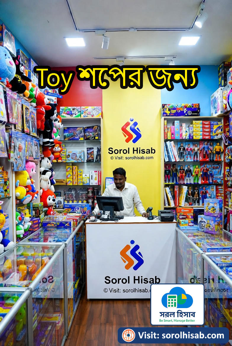 Sorol Hisab POS Software দিয়ে Toy Shop-এর Stock, Barcode Billing ও Sales Management