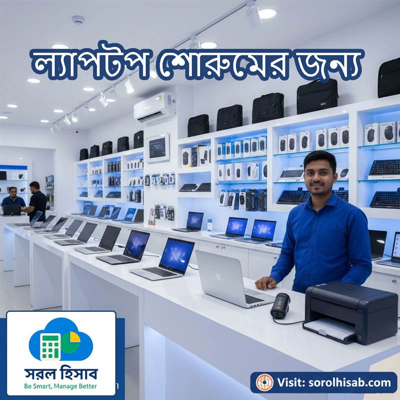 Sorol Hisab POS দিয়ে Laptop ও IT Showroom-এর Stock, Barcode Billing, Serial Number ও Warranty Management