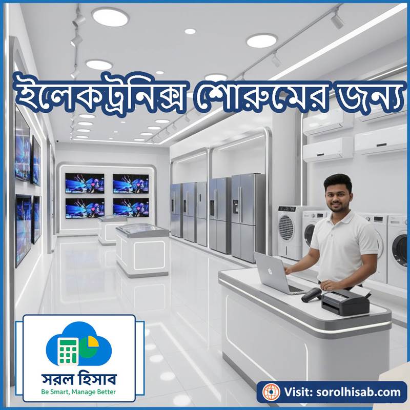 Sorol Hisab POS দিয়ে Electronics Showroom-এর Stock, POS Billing, Serial Number ও Warranty Management