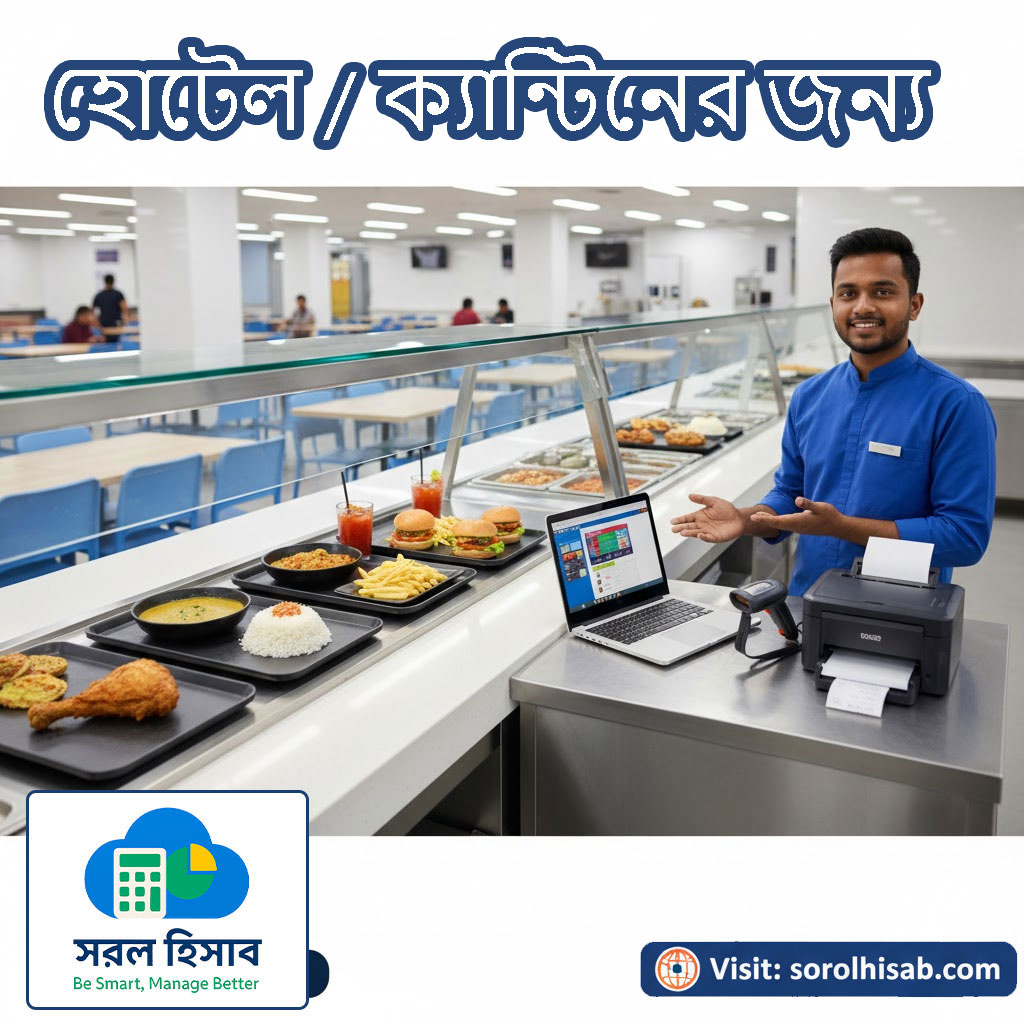 সরল হিসাব Hotel Canteen and Cafeteria Management Software for Order Billing Stock and Sales Management