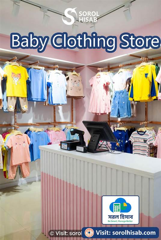 সরল হিসাব Kids Clothing Showroom Management Software দিয়ে Size ও Stock Management
