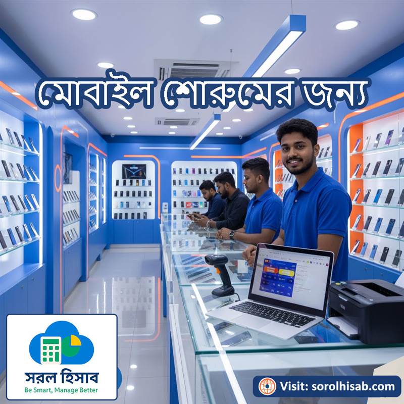 Sorol Hisab POS দিয়ে Mobile Showroom-এর IMEI, Stock, Barcode Billing ও Sales Management