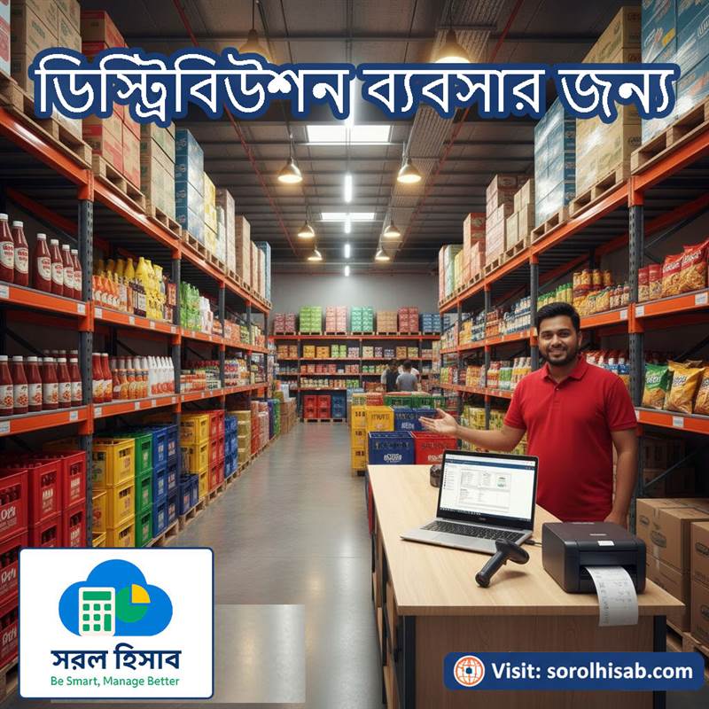 সরল হিসাব Wholesale and Distribution Business Management Software for Stock Sales Due and Collection