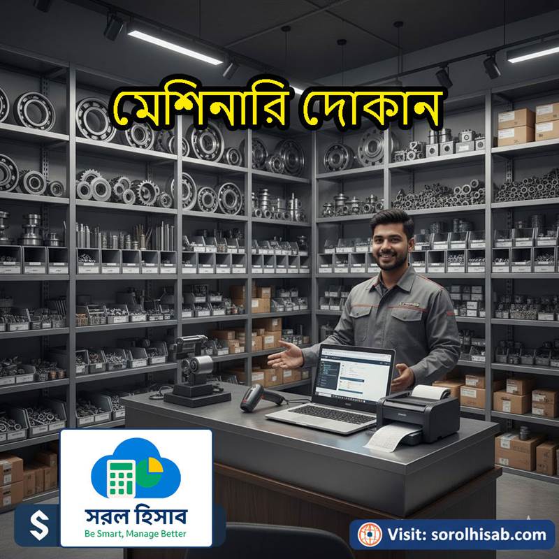 Sorol Hisab Industrial Parts Shop Management Software দিয়ে Bearing, Nut, Bolt, Gear ও Machinery Spare Parts Stock Management