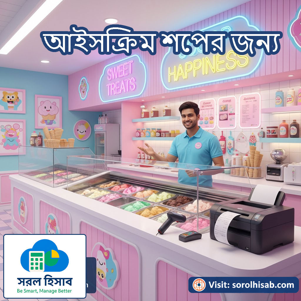 সরল হিসাব Ice Cream Parlor and Dessert Shop Management Software for Stock, Sales and Billing
